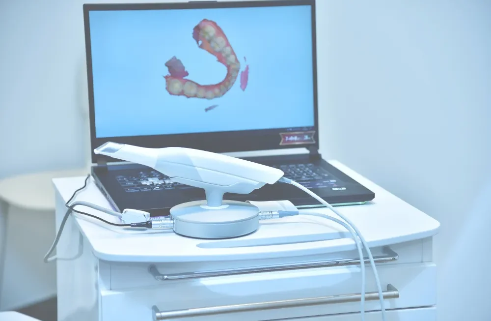 Dr Raj can use a digital scan to assess your tooth position and create a clearer view of what Invisalign may be able to do for your smile. || The scan helps with planning, but it also gives you a more visual way to understand the possible changes before treatment begins.