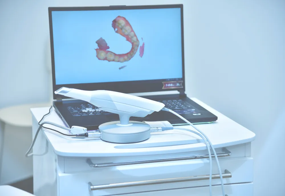 Dr Raj can use a digital scan to assess your tooth position and create a clearer view of what Invisalign may be able to do for your smile. || The scan helps with planning, but it also gives you a more visual way to understand the possible changes before treatment begins.